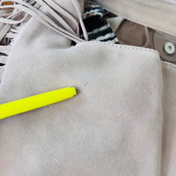 Johnny Was Bag Purse Elodie Suede Leather Fringe Boho Western Rodeo Textured EUC - Picture 15 of 17